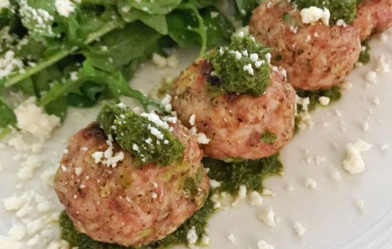 Turkey Meatballs with Chimichurri